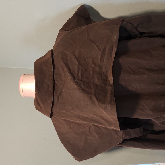 Jacket Winter Outback Trading Dark Brown Oilskin Duster Low Rider Men Western Lg - Picture 5 of 8